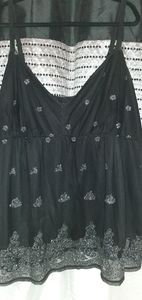 Black cami with glitter